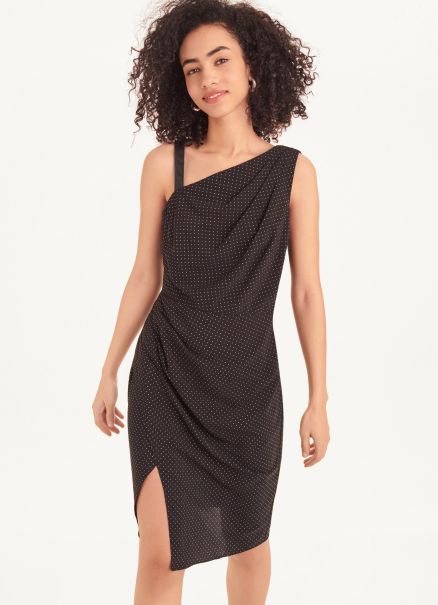 Dresses & Jumpsuits Sleeveless Mix Media Studded Dress Dkny Black Women