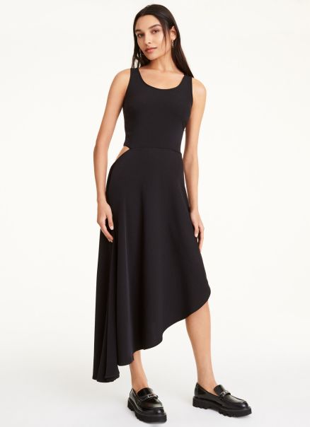 Women Maxi Asymmetrical Dress Dkny Dresses & Jumpsuits Black