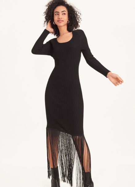 Dresses & Jumpsuits Dkny Black Women Maxi Fringe Dress