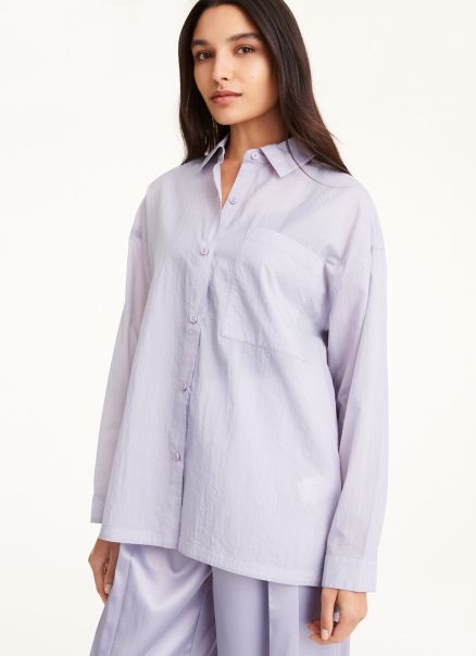 Thistle Relaxed Shirt With Pocket Women Dkny Tops