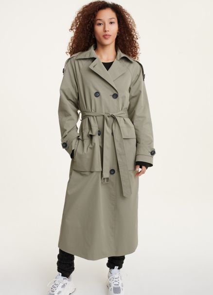 Jackets & Blazers Dkny Women Trench Coat Olive