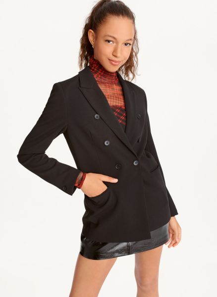 Jackets & Blazers Double Breasted Blazer Women Black Dkny