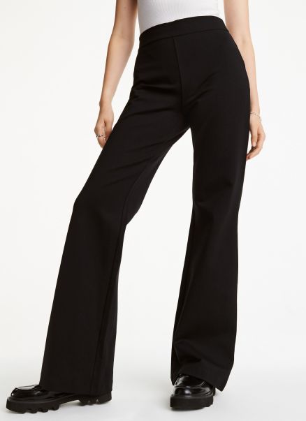 Black Women Dkny Jeans & Pants Pull On Silky Ponte Flare Pant