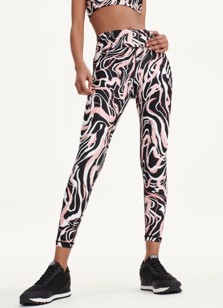 Women Jeans & Pants Marble Swirl Print High Waist Legging Dkny Sienna