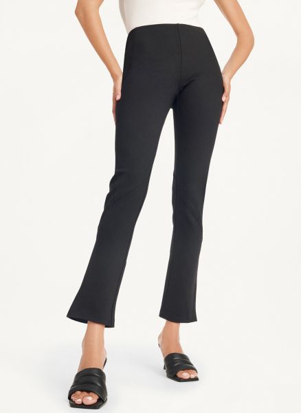 Jeans & Pants Slim Seamed Pant With Side Slit Dkny Black Women
