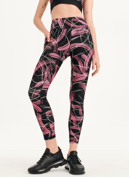 Dkny Electric Shock Print High Waist Legging Jeans & Pants Women Laser Pink