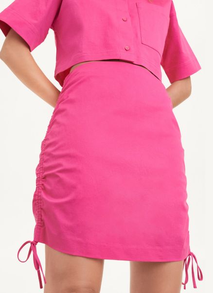 Skirts & Shorts Ruched Mini Skirt Fuchsia Women Dkny