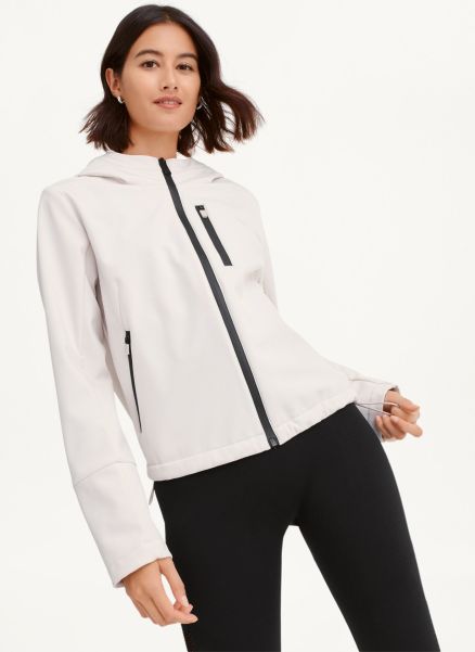 Dkny Sand Soft Shell Jacket W/ Bonded Velour Jackets & Outerwear Women