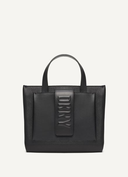 Uptown Exotic Leather Small Tote Black Totes Dkny Women