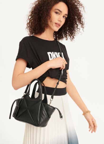 Women Totes Black The Mini Quilted Effortless Tote Dkny