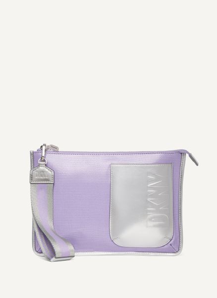 Purple Rose Combo Wallets & Leather Goods Prospect Coated Canvas Pouch Women Dkny