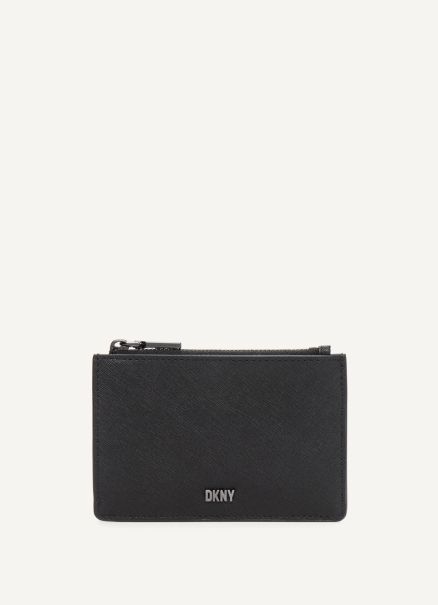 Wallets & Leather Goods Sidney Key Card Case Women Dkny Black/Gunmetal