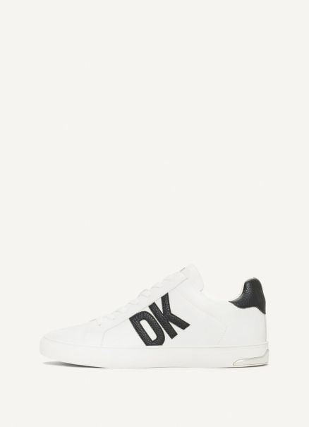 Dkny Abeni Lace Up Sneaker Sneakers Women Bright White/Black