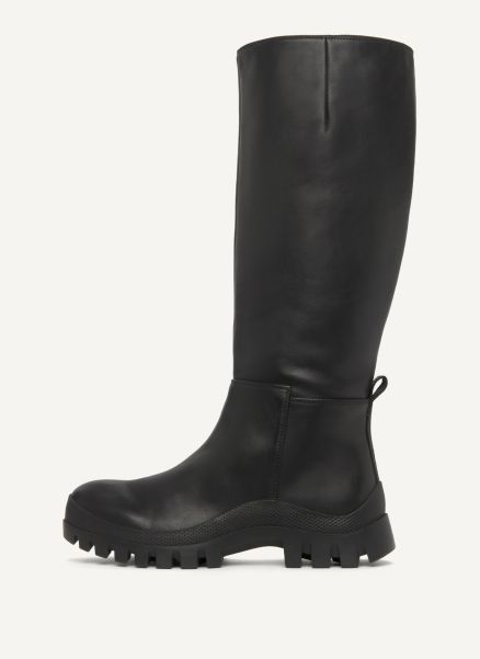 Boots & Booties Dkny Black Tall Lug Sole Boot Women