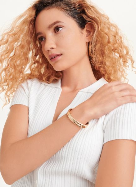 Rounded Bangle Dkny Gold Jewelry Women