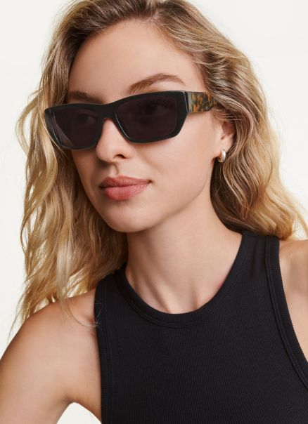 Dkny Pride Rectangle Sunglasses Black Eyewear Women