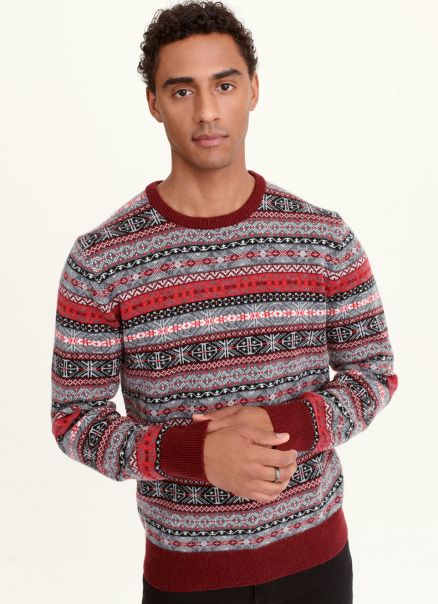 Multi Sweaters & Sweatshirts Men Fairisle Sweater Dkny