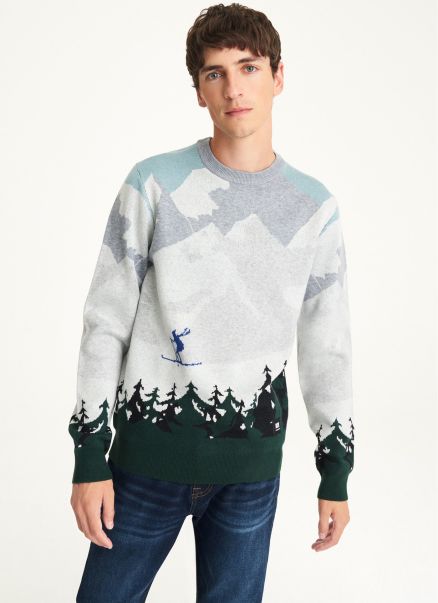 Men Ski Landscape Sweater Multi Sweaters & Sweatshirts Dkny