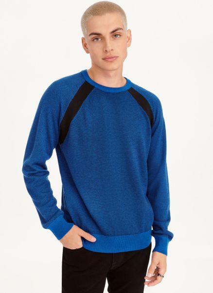 Cobalt Sweaters & Sweatshirts Men Birdseye Stitch Sweater Dkny