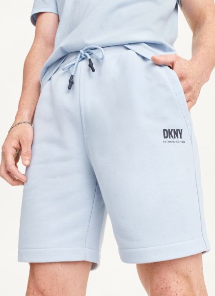 Zen Blue Men Dkny French Terry Short Jeans, Pants & Shorts