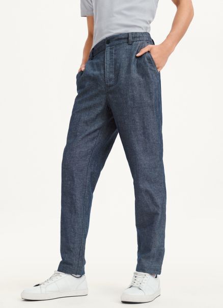 Jeans, Pants & Shorts Dkny Men Linen Pants Navy