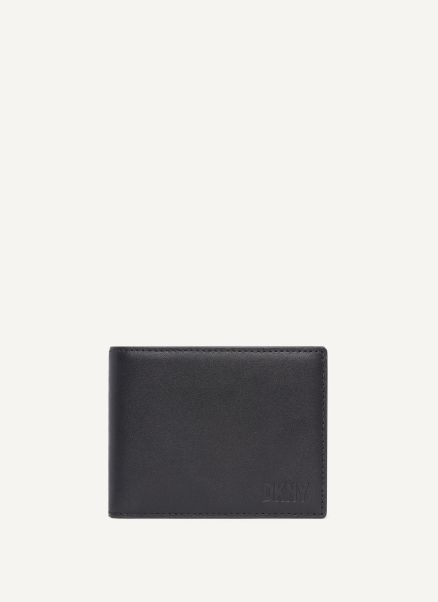 Dkny Men Black Side Fold Wallet Bags