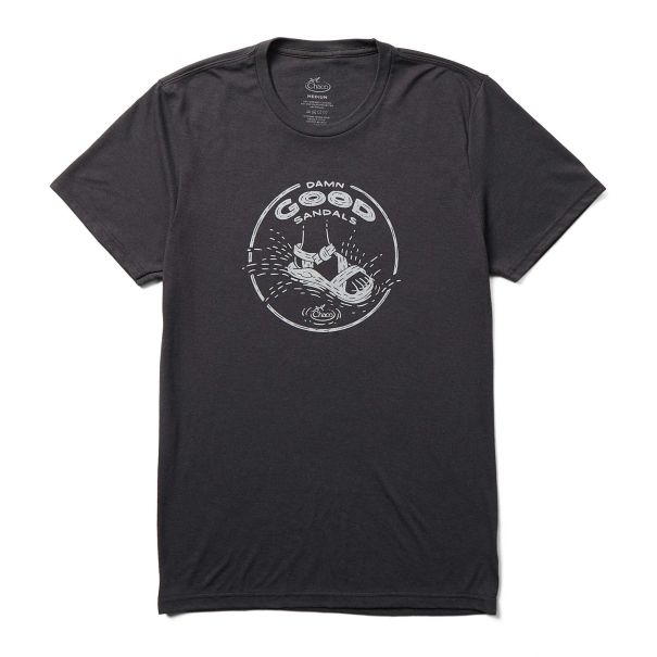 Dark Grey Chaco Damn Good Logo Tee - Graphic Tees Women T-Shirts Cashback